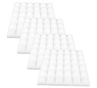 VICASKY 4 tende insonorizzate, pannello da parete insonorizzate, Planke the host, schiuma acustica, per pareti fonoassorbenti, in spugna, colore bianco