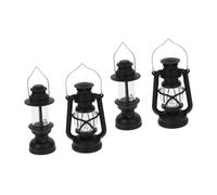 VICASKY 4pcs lampada a cherosene in miniatura decorazione retrò per casa delle bambole lampada a olio appeso materiale dettagli realistici per l'albero di Natale in miniatura stanze