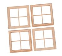 VICASKY 4pcs Mini Telaio Della Finestra Per Le Case Donne Robusto Decorazione In Legno Per Micro Paesaggi E Case In Miniatura Per Progettazione Creativa E Progetti