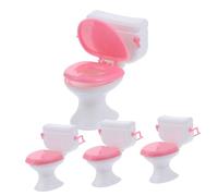 VICASKY 4pcs Miniatura Wc Modello Realistico Dollhouse Decorazione Delicati Bagno Accessori Per Progetti Creativi E Scene Di Vita In Miniatura