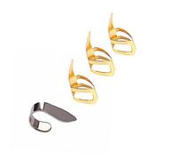 VICASKY 4pcs Plettri Pollice E Dito In Acciaio Inox Per Chitarra Argento Ultra Sottile Leggero Durevole Per Chitarra E Basso Accessorio Perfetto Per Musicisti