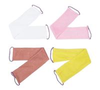 VICASKY 4pezzi Asciugamano da Doccia Esfoliante lungo Panno Lucidante per Corpo e Schiena ad Alta Densità Rapido Asciugamento per Viaggi e Uso Quotidiano