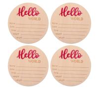 VICASKY 4pezzi Cartello Annuncio Nascita Bambina in Legno Cartello Personalizzato Ragazza Rustico Decorazione Cameretta Nascita Annuncio Arrivo