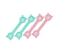 VICASKY 4pezzi Clip Bavaglini Regolabili Silicone Per Accessori Impermeabili Per e Ruttini Set Rosa e