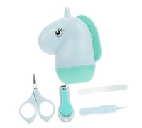 VICASKY 4pezzi Completo Di Unghie Per Ragazzo Ragazza Kit Forbicine Limetta e Pinzette Confezione Pratica e Colorata Per Sicura Manicure Di Ragazzo Ragazza