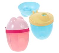 VICASKY 4pezzi Contenitore Porta Latte Box Multi-funzionale Per Latte Polvere e Snack Design Rotante e Compatto Per Viaggi
