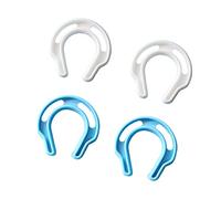 VICASKY 4pezzi Fermaporta di Protezione in Plastica per Porte Clip di Sicurezza per Ragazzo Ragazza Ragazzo Ragazza e Infanti Design Forma di C Facile da Installare Blu e Bianco