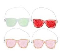 VICASKY 4pezzi Frutta Gel Eye Mask Maschere Per Occhi Rinfrescanti e Calde Per Anti-fatica e Contro Le Occhiaie Blocca Luce e Aiuta Testa Portatile e Resistente