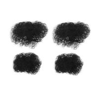 VICASKY 4pezzi Parrucca Afro Sintetica Ricci Per Ragazzo Ragazza Con Forcina Accessori Per Capelli Per Bambine Chignon Pre-stilato Per Feste e Travestimenti Copricapo Da Cartone Animato