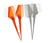 VICASKY 4pezzi Pennello Per Tintura Capelli Professionale Pz Impugnatura Antiscivolo e Design Bifacciale Setole e Pettine Per Mescolare Pasta Colorante