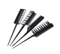 VICASKY 4pezzi Pettini per Tintura Capelli Pettine Mèches Pettine Styling Capelli Professionale Nero Colpi Sole Stagnola Divisione Taglio Forbice