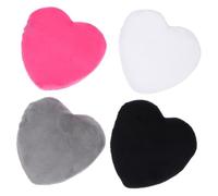 VICASKY 4pezzi Piumino Per Trucco Del Viso Forma Di Cuore Piumini Per Cipria in Cotone Cuscino Cosmetico Per Fondotinta e Correttore Delicato Sulla Lavabile Sapone Delicato e Acqua Tiepida