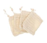 VICASKY 4pezzi Sacchetto Per Sapone Da Doccia in Rete Sacchetto Salvasapone Per Bagno Esfoliante Con Cordoncino Per Sapone Fatto Mano e Cosmetico