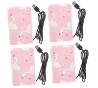 VICASKY 4pezzi Scaldabiberon Usb Portatile Termico Per Latte Materno e Formula Isolato Facile Da Usare Compatibile Con Power Bank e Caricatore Per Uscite e Svezzamento