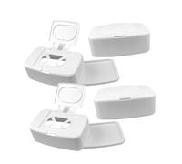 VICASKY 4pezzi Scatola Dispenser Salviette in Plastica Contenitore Salviette Riutilizzabile Per Bagno e Casa Porta Capacità Di Stoccaggio Ampia