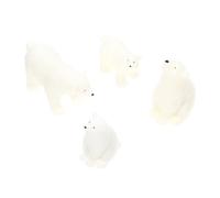 VICASKY 4pezzi Statuina Animale Artificiale Orso Decorazione Scrivania Micro Paesaggio Cognitivo Per Ragazzi