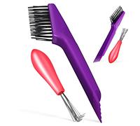 VICASKY 4pezzi Strumento per Pulizia della Spazzola per Capelli Pulitore per Pettini di Strumenti per Pulizia del Pettine Rastrello in Filo Metallico Detergente per Spazzole per Capelli