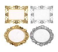 VICASKY 4pezzi Tavolozza in Resina per Miscelare Colori per Unghie Espositore per Tavolozze di Smalti Piatto per Smalti in Gel e Tavolozza per Trucco