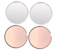 VICASKY 4pezzi Vassoio Espositivo Per Unghie Finte Tavolozza Per Miscelare Manicure Superficie Specchio Tavolozza Per Miscelare Colori Ragazza Per Nail Art Vassoio Espositivo Per Tips Per