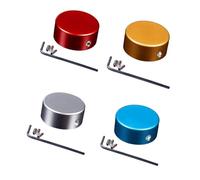 VICASKY 4sets Coperchi Per Pedali Elettrici Lega Di Alluminio Con Maniglia e Viti Blu Oro Rosso Vino Argento Protezione Completa Per Pedali Guitari Materiale Resistente e Lucido