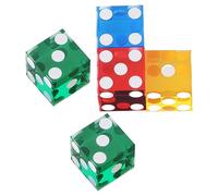 VICASKY 5 cubi trasparenti ad angolo retto per bar, cubi da pub, cubi a puntini divertenti, cubi creativi per la festa, gioco da tavolo cubi da competizione in acrilico