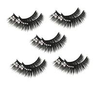 VICASKY 5 paia di ciglia artificiali con glitter per spettacoli sul palcoscenico Carnevale e feste extra e dense per Halloween Cosplay e occasioni speciali