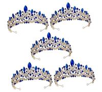 VICASKY 5 Pezzi accessorio per con damigelle Nozze doccia fidanzamento coroncina sposa accessori per la sposa fascia della Blu