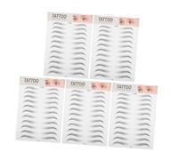 VICASKY 5 Pezzi Adesivi per Sopracciglia Impermeabili Sopracciglia Naturali Adesive per Look Realistico e Facile Applicazione per Donne Occupate