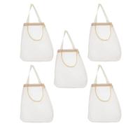 VICASKY 5 Pezzi Borse a Rete da Appendere per Cucina Sacchetti Portaoggetti Traspiranti in Rete per Verdure e Frutta per Patate e Cipolle Salvaspazio Riutilizzabili e Ventilate