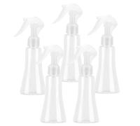 VICASKY 5 pezzi Bottiglie Spray Riutilizzabili Set Plastica Trasparente con Spruzzatore Pressione One-hand Portatili e Leggere per Cosmetici Acqua e Viaggi