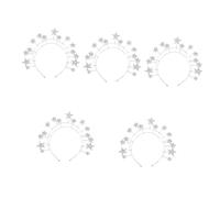 VICASKY 5 Pezzi Cerchietto Sposa con Stelle e Fascia Sottile per Matrimonio e Cerimonia Accessorio per e Ragazze Adatto e Feste