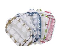 VICASKY 5 pezzi Cestino Portaoggetti da Scrivania in Cotone e Lino con Motivi Decorativi da Organizer Multifunzionale per Giochi Libri e Accessori Casa e Ufficio