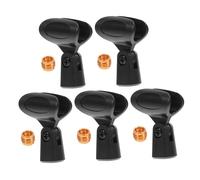 VICASKY 5 Pezzi Clip per Microfono in Plastica e Rame Nero, Pratica Clip per Microfono Dinamico e Wireless Facile Installazione
