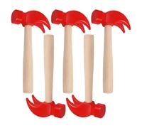 VICASKY 5 pezzi di piccolo martello in legno simulato per giocattoli in legno, set di attrezzi per la riparazione di giocattoli di famiglia, attrezzi da costruzione per martelli per bambini, in legno
