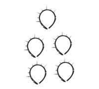 VICASKY 5 Pezzi Fascia Punk con Borchie in Stile Barocco Accessorio Steampunk per Feste Halloween e Cosplay Cerchietto Spikato Resistente e Confortevole e