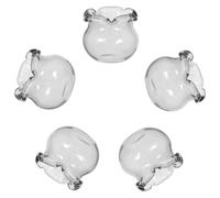 VICASKY 5 Pezzi Mini Serbatoio di Pesce Vuoto Ciotola per Pesci Micro Paesaggio Decorazione per Acquario da Tavolo Mini Ciotola per Pesci per Casa delle Bambole Bicchiere Grey