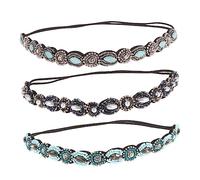 VICASKY 5 Pezzi Nastro Per Capelli Fatto Mano Copricapo Da Donna Accessorio Per Capelli Da Donna Verde Perla Color Crema Blu Verde Materiale Morbido e Leggero Per Matrimoni e Occasioni Inf