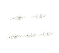 VICASKY 5 Pezzi Pettine Sposa con Accessorio Formale per Donne Pettinino Laterale per Nozze Feste e Cerimonie Compatibile con Tutti i Tipi