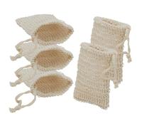 VICASKY 5 pezzi Sacchetti per Sapone Cotone e Lino con Coulisse Rete Esfoliante per Corpo Borsa Salva Sapone per Bagno e Conservazione Facile da Appendere e Generazione Rapida