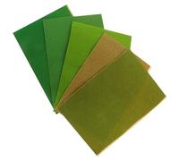 VICASKY 5 pezzi tappeto da prato artificiale per modellismo e progetti fai da te, colori versatili per paesaggi da tavolo di sabbia
