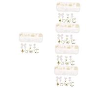 VICASKY 5 Scatole Ornamenti Del Rivetto Di Perle Incantesimi Per Le Unghie Adornare Accessori Per Unghie Forniture Per Unghie Boxes Ciondoli in Unghie Decorazione Delle Unghie Plastica