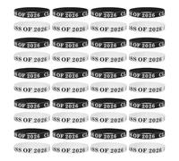 VICASKY 50 Braccialetti in Silicone per Feste di Laurea 2026, Set Bomboniere per Studenti Anno, Accessori Flessibili Colore Chiaro per Party di Diploma e Festa Fine Anno