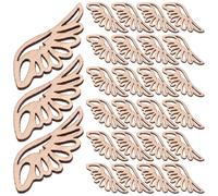 VICASKY 50 chip con d'angelo, lettere di legno incompiute, d'angelo, in legno, per fai da te, ornamento a sublimazione, d'o, kaki