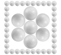 VICASKY 50 Palline di Polistirolo da 5 Cm, Piccole E Grandi, in Schiuma Natalizia, Bianche, Rotonde, per Decorazioni Fai da Te.