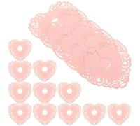 VICASKY 50 Pezzi Carte Segnaposto Cuore in Carta Rosa Stagione Calda | Identificatori Bevande per Bicchieri e Calici, Riutilizzabili per Feste e Banchetti, per Organizzare Posti a Sedere