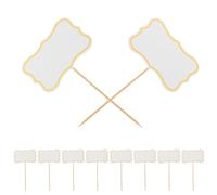 VICASKY 50 Pezzi Etichette Alimentari per Buffet Formaggi con Bandiere Vuote per Scrivere Segnaletica Sicura per Cibo per Feste Matrimoni e Compleanni