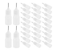 VICASKY 50 Pezzi Flacone Applicatore Colla Punta Ago 5ml con Tappo | Materiale Plastico e Metallo, Design Anti-perdita, per Nail Art e Inchiostro