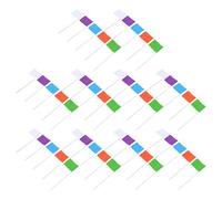 VICASKY 50 Picchetti da Terra Colorati per Marcatura Proprietà e Confini Bandiere da Segnalazione Resistenti alle Intemperie per Giardinaggio Rilevamento e Sistemi di Irrigazione Kit