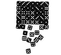 VICASKY 50pcs Dadi Acrilico Nero Dadi Laterali Per Giochi Da Tavolo Per Giochi Di Cubo Accessori Partito E Idee Di Gioco Creative