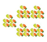 VICASKY 50pcs Miniatura Verdura Parti Resina Vegetale Modello Carota Decorazione Realistica Per Casa delle Bambole E Negozio Di Orto In Miniatura Ornamenti Di Paesaggio
